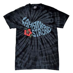 Lahaina Strong Maui Hawaii Shape Maui Hawaii Strong Maui Wildfire Lahaina Tie-Dye T-Shirt