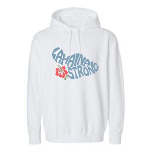 Lahaina Strong Maui Hawaii Shape Maui Hawaii Strong Maui Wildfire Lahaina Garment-Dyed Fleece Hoodie