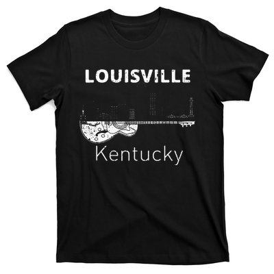 Louisville Souvenir Men Kentucky Lover Music Guitar T-Shirt