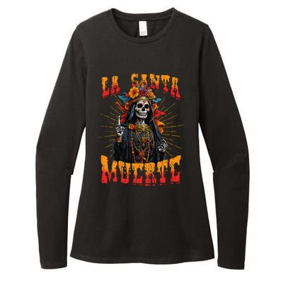 La Santa Muerte Sugar Skull La Catrina Cinco De Mayo Womens CVC Long Sleeve Shirt