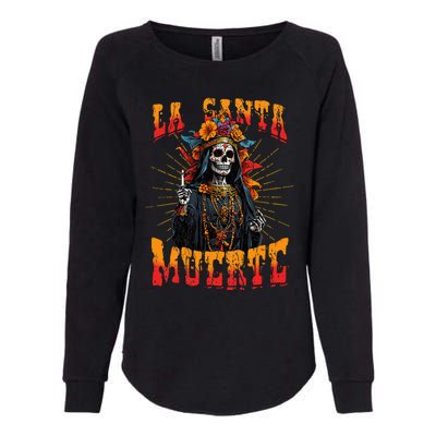 La Santa Muerte Sugar Skull La Catrina Cinco De Mayo Womens California Wash Sweatshirt