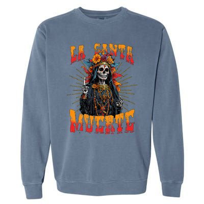 La Santa Muerte Sugar Skull La Catrina Cinco De Mayo Garment-Dyed Sweatshirt