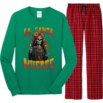 La Santa Muerte Sugar Skull La Catrina Cinco De Mayo Long Sleeve Pajama Set