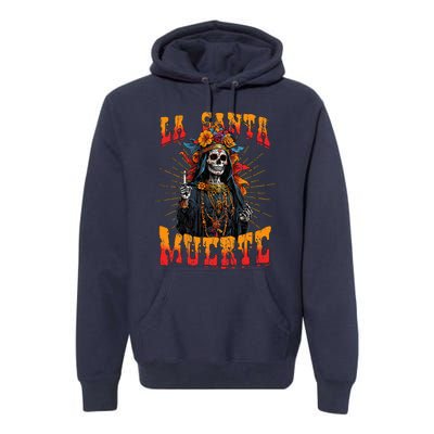 La Santa Muerte Sugar Skull La Catrina Cinco De Mayo Premium Hoodie