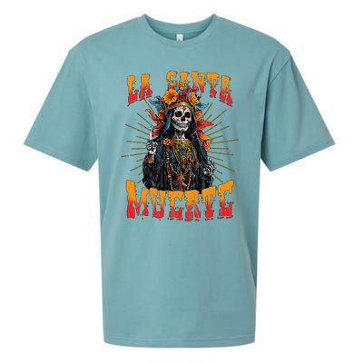 La Santa Muerte Sugar Skull La Catrina Cinco De Mayo Sueded Cloud Jersey T-Shirt