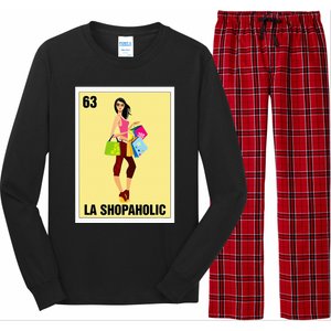 La Shopaholic Mexican Bingo Card Game Shopping Lover Shop Long Sleeve Pajama Set