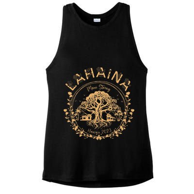 Lahaina Strong Maui Hawaii Old Banyan Tree saving squad Ladies PosiCharge Tri-Blend Wicking Tank