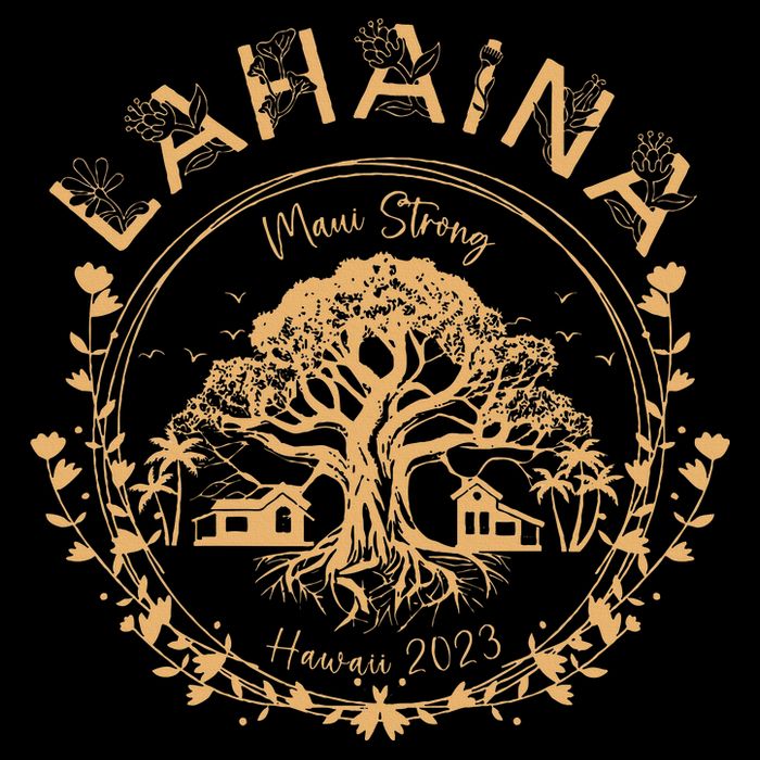 Lahaina Strong Maui Hawaii Old Banyan Tree saving squad Drawstring Bag