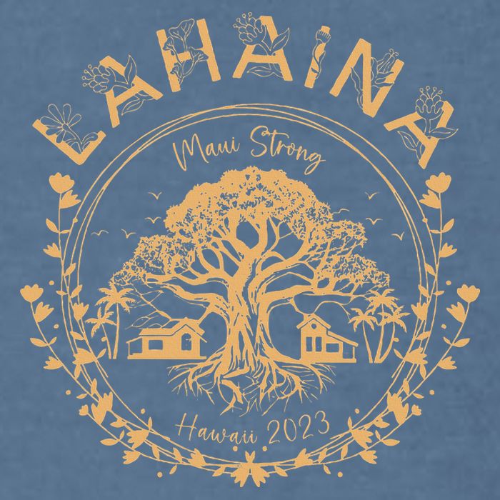 Lahaina Strong Maui Hawaii Old Banyan Tree saving squad Garment-Dyed Sweatshirt