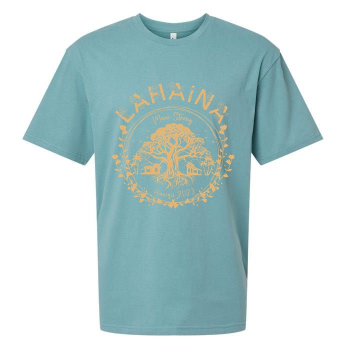 Lahaina Strong Maui Hawaii Old Banyan Tree saving squad Sueded Cloud Jersey T-Shirt