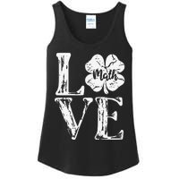 Love Shamrock Math Teacher St Patricks Day Ladies Essential Tank