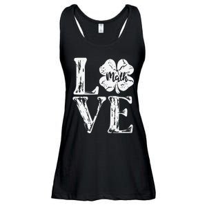 Love Shamrock Math Teacher St Patricks Day Ladies Essential Flowy Tank