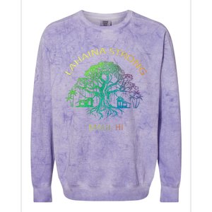 Lahaina Strong Maui Hawaii Old Banyan Tree saving thank you Colorblast Crewneck Sweatshirt