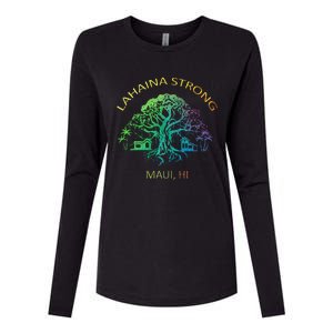 Lahaina Strong Maui Hawaii Old Banyan Tree saving thank you Womens Cotton Relaxed Long Sleeve T-Shirt