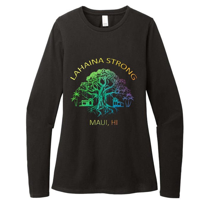 Lahaina Strong Maui Hawaii Old Banyan Tree saving thank you Womens CVC Long Sleeve Shirt