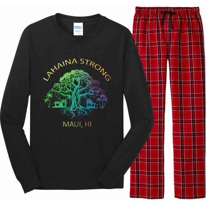 Lahaina Strong Maui Hawaii Old Banyan Tree saving thank you Long Sleeve Pajama Set