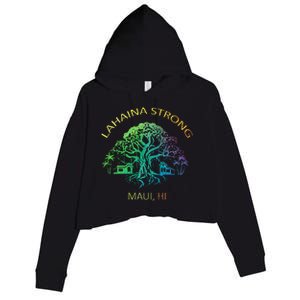 Lahaina Strong Maui Hawaii Old Banyan Tree saving thank you Crop Fleece Hoodie