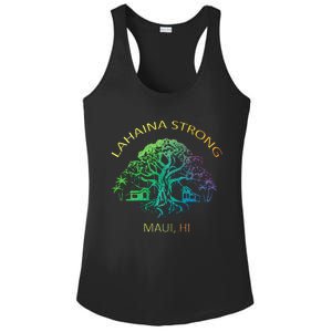 Lahaina Strong Maui Hawaii Old Banyan Tree saving thank you Ladies PosiCharge Competitor Racerback Tank