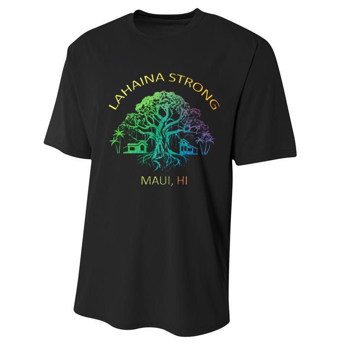 Lahaina Strong Maui Hawaii Old Banyan Tree saving thank you Performance Sprint T-Shirt