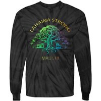 Lahaina Strong Maui Hawaii Old Banyan Tree saving thank you Tie-Dye Long Sleeve Shirt