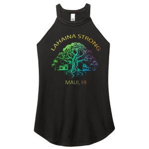 Lahaina Strong Maui Hawaii Old Banyan Tree saving thank you Women's Perfect Tri Rocker Tank