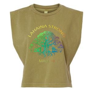 Lahaina Strong Maui Hawaii Old Banyan Tree saving thank you Garment-Dyed Women's Muscle Tee