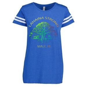 Lahaina Strong Maui Hawaii Old Banyan Tree saving thank you Enza Ladies Jersey Football T-Shirt