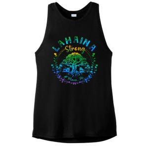 Lahaina Strong Maui Hawaii Old Banyan Tree saved majestic  Ladies PosiCharge Tri-Blend Wicking Tank