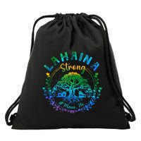 Lahaina Strong Maui Hawaii Old Banyan Tree saved majestic  Drawstring Bag