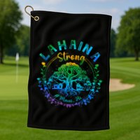 Lahaina Strong Maui Hawaii Old Banyan Tree saved majestic  Golf Towel