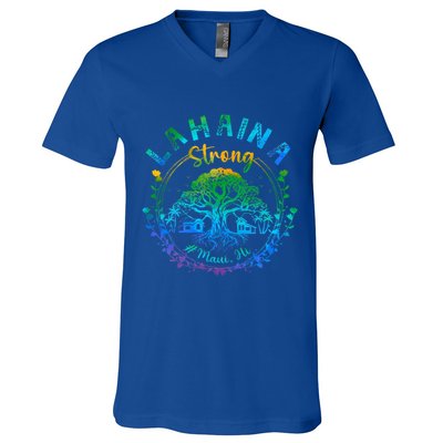 Lahaina Strong Maui Hawaii Old Banyan Tree saved majestic  V-Neck T-Shirt