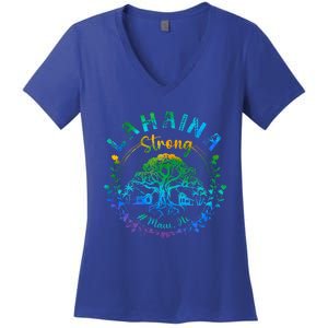 Lahaina Strong Maui Hawaii Old Banyan Tree saved majestic  Women's V-Neck T-Shirt