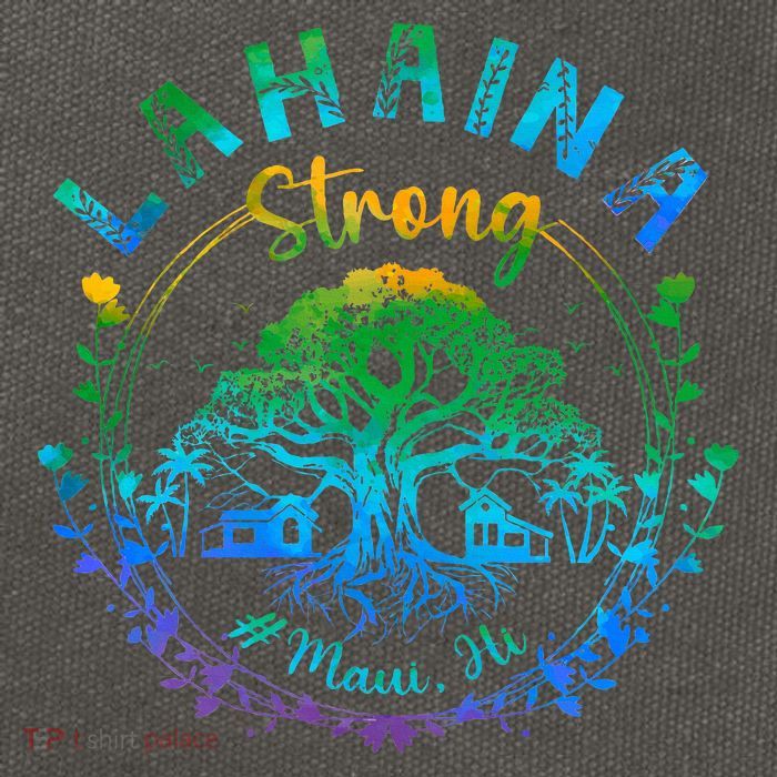 Lahaina Strong Maui Hawaii Old Banyan Tree saved majestic  Cotton Canvas Backpack