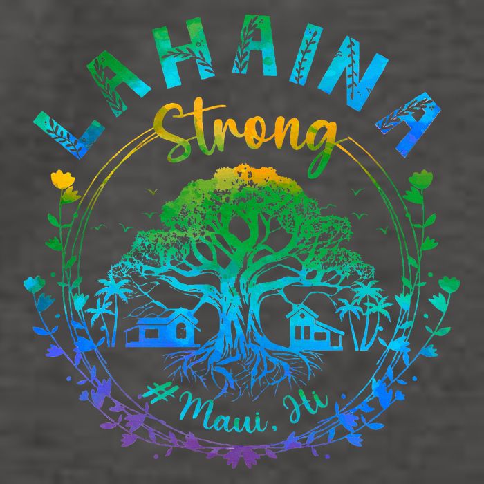 Lahaina Strong Maui Hawaii Old Banyan Tree saved majestic  Vector Backpack