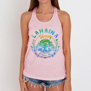 Lahaina Strong Maui Hawaii Old Banyan Tree saved majestic  Women's Knotted Racerback Tank