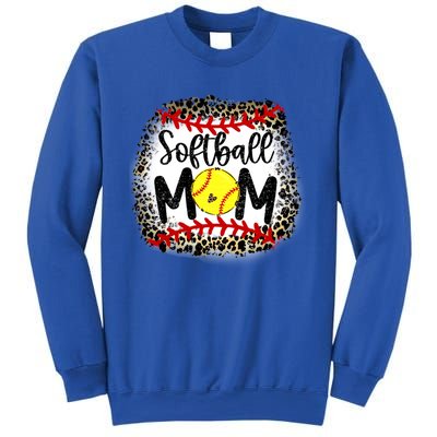 Leopard Softball Mom Funny Gift Softball Mom Meaningful Gift Sweatshirt