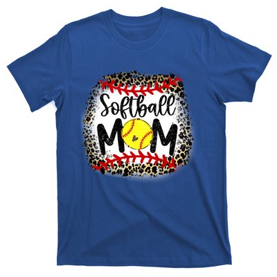 Leopard Softball Mom Funny Gift Softball Mom Meaningful Gift T-Shirt