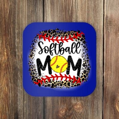 Leopard Softball Mom Funny Gift Softball Mom Meaningful Gift Coaster