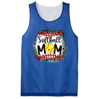 Leopard Softball Mom Funny Gift Softball Mom Meaningful Gift Mesh Reversible Basketball Jersey Tank