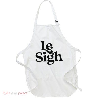 Le Sigh Minimalist Slogan Casual Fashion Modern Minimalist Full-Length Apron With Pockets