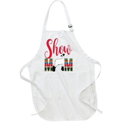 Livestock Show Mom Lamb Silhouette Serape Gift Full-Length Apron With Pockets