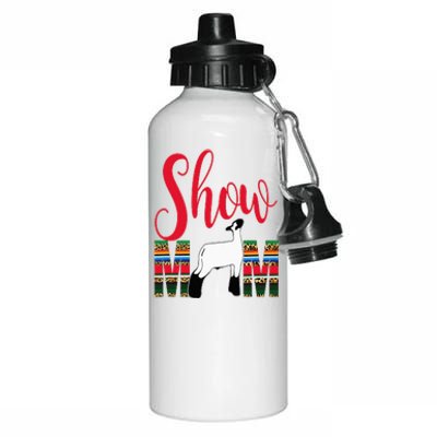 Livestock Show Mom Lamb Silhouette Serape Gift Aluminum Water Bottle