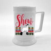 Livestock Show Mom Lamb Silhouette Serape Gift Beer Stein