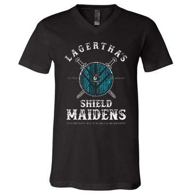 LagerthaS Shield Maidens Viking Warrior Shieldmaiden V-Neck T-Shirt