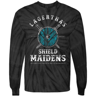 LagerthaS Shield Maidens Viking Warrior Shieldmaiden Tie-Dye Long Sleeve Shirt