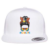 Lab Scientist Messy Bun Lab Week 2025 Laboratory Day Flat Bill Trucker Hat