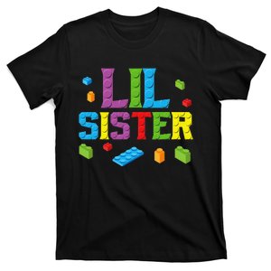 Lil Sister Master Builder Building Bricks Blocks Family Set T-Shirt