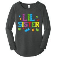 Lil Sister Master Builder Building Bricks Blocks Family Set Women's Perfect Tri Tunic Long Sleeve Shirt