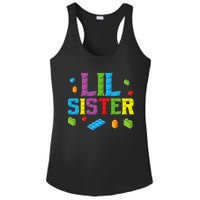 Lil Sister Master Builder Building Bricks Blocks Family Set Ladies PosiCharge Competitor Racerback Tank