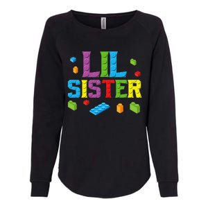 Lil Sister Master Builder Building Bricks Blocks Family Set Womens California Wash Sweatshirt